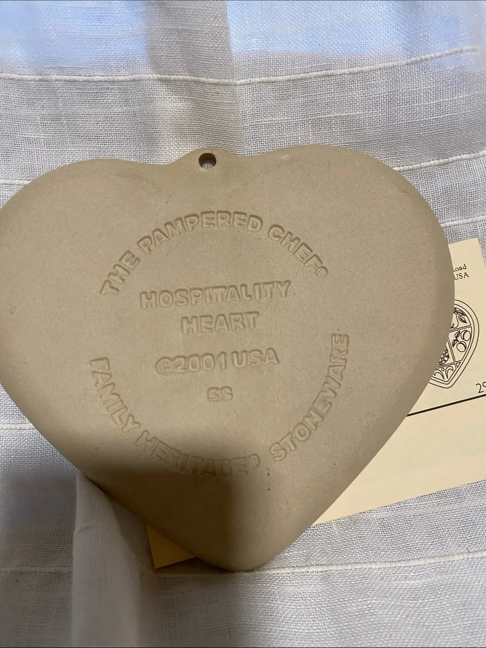 The Pampered Chef Heart-Shaped Cookie Mold in Tan